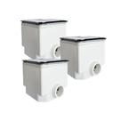 Kit 03 Caixas De Passagem Plastica Tampa Inox - Sibrape