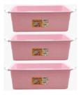 Kit 03 Caixas Organizadoras Com Travas 12 Litros Kit 03 Caixas Organizadoras Com Travas 12 Litros