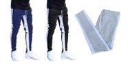 Kit 03 Calças De Moletom Listras Skinny Jogger Slim Kit 03 Calças De Moletom Listras Skinny Jogger Slim