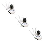 Kit 03 Câmeras Ip 3 Antenas Wireless Yoosee Visão Noturna