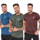 Kit 03 Camisa Dry Fit Premium Masculina Treino Academia (Cores Variadas)