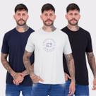 Kit 03 Camisetas Nicoboco Cinza Marinha e Preta
