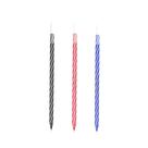 Kit 03 Caneta Esferográfica CIS SPIRO 0.7mm Ponta Agulha - Azul Preta Vermelha