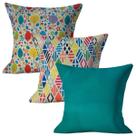 Kit 03 Capas de Almofada 45x45cm Decorativas Sala Quarto Sofá Kit 03 Capas de Almofada 45x45cm Decorativas Sala Quarto Sofá