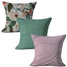 Kit 03 Capas de Almofada 45x45cm Decorativas Sala Quarto Sofá Kit 03 Capas de Almofada 45x45cm Decorativas Sala Quarto Sofá