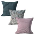 Kit 03 Capas de Almofada 45x45cm Decorativas Sala Quarto Sofá Kit 03 Capas de Almofada 45x45cm Decorativas Sala Quarto Sofá