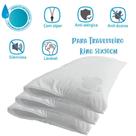 Kit 03 Capas Protetoras Impermeáveis para Travesseiro King 50x90cm Arrumadinho Enxovais Kit 03 Capas Protetoras Impermeáveis para Travesseiro King 50x90cm Arrumadinho Enxovais