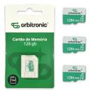 Kit 03 Cartão De Memória 128gb Classe 10 U3 Orbitronic
