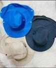Kit 03 Chapéu Pescador Australiano de Sol Infantil Com Protetor de Pescoço Cor Lisa