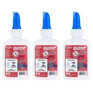 Kit 03 Cola Branca Escolar 40gramas Futuro - Colas Branca Liquida 40g - PANAMI