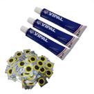 Kit 03 Cola Vipal Cb-01 + 100 Remendo Vipal R-00 30mm
