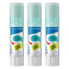 Kit 03 Colas Bastão 10g Colorida Azul Faber Castell