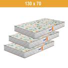 Kit 03 Colchões 130x70 Para Berço Padrão Americano Gazin
