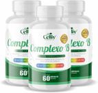 Kit 03 Complexo B (B1, B2, B3, B5, B6, B7, B9, B12) 60 Caps de 500MG Celliv