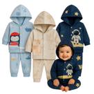 Kit 03 Conjuntos Estampa Digital Infantil Roupa Bebê Inverno