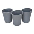 Kit 03 Copos Plastico Duro Resistente Bebidas 300ml Azul