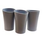 Kit 03 Copos Plastico Duro Resistente Bebidas 400ml Azul