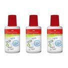 kit 03 Corretivos Líquido Escolar Eco 18ml Faber Castell Branquinho Errorex