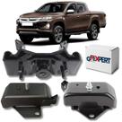 Kit 03 coxim do motor câmbio l200 triton 2.4 2017 2018 2019 2020 2021 2022 2023