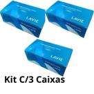 Kit 03 Cx Máscara Cirúrgica Tripla C/ Elástico e Clip Nasal