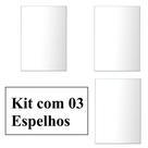 Kit 03 Espelhos Retângulo Porta Guarda Roupa, Armário e Parede Kit 03 Espelhos Retângulo Porta Guarda Roupa, Armário e Parede