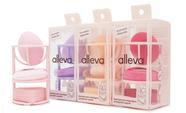 Kit 03 Esponjas de Maquiagem Base Chanfrada com Suporte - Alleva Cor:Lilas Kit 03 Esponjas de Maquiagem Base Chanfrada com Suporte - Alleva Cor:Lilas