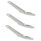 Kit 03 Extrator De Grampos Espatula de Metal - Maxcril Papelaria Material Escolar Escritório Removedor