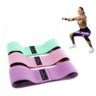 Kit 03 Faixas Elásticas Super Bands Para Treino De Resistência Yoga Fitness Pilates Kit 03 Faixas Elásticas Super Bands Para Treino De Resistência Yoga Fitness Pilates