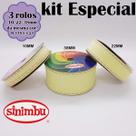 KIT 03 Fitas Jeans Amarelo Bebe Sinimbu 10MT R:1785/C21 (Larg:10/22/38mm)