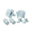 Kit 03 - janela de correr com 4 folhas com trico - branco - polímero