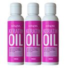 Kit 03 Keratin Oil Óleo De Queratina Termo Ativada Hanova 120ml