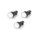 Kit 03 Lampada Sinaleiro Led 22mm AD16-22DS - 220V - Branco Kit 03 Lampada Sinaleiro Led 22mm AD16-22DS - 220V - Branco