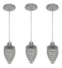Kit 03 Lustres Pendentes De Cristal - Ideal para Sala, quarto, Balcão, Bancada, Cabeceira de Cama -