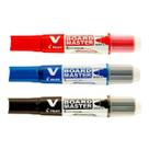 Kit 03 Marcador Para Quadro Branco PILOT Recarregável V Board Master Az Pt Vm Ponta Redonda