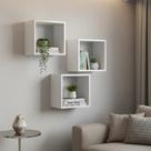 Kit 03 Nichos 20x20 MDF Decoração Casa Sala Quarto Banheiro Escritório