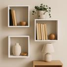 Kit 03 Nichos 30x30 Branco Sala Quarto Banheiro Decoração