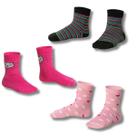 Kit 03 pares Meias Infantil Menina Algodão Resistente e Confortavel Volta Ás Aulas Dallf