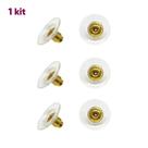 Kit 03 Pares Tarraxa Silicone Brinco Banhada Ouro 18K