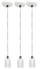 Kit 03 Pendente moderno modelo Clean Branco Todos Ambientes
