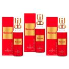 Kit 03 Perfume Feminino Baraccat Moments Paris 15ml Rouge Para Bolsa Bolso Linha Árabe Unissex