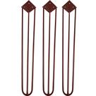 Kit 03 Pés de Ferro Aço Hairpin Legs 60 cm Bronze A01 Sofá Móveis Mesa - Inoviza