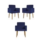 Kit 03 Poltronas Decorativa Sala Oferta - Balaqui Decor