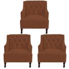 Kit 03 Poltronas Genesis Marrom