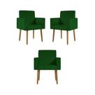 Kit 03 Poltronas Nina Decorativa para Recepção Balaqui Decor