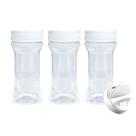 Kit 03 Pote Tempero 285ml Plastico Tampa Dosadora Frasco Kit 03 Pote Tempero 285ml Plastico Tampa Dosadora Frasco