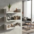 Kit 03 Prateleiras U 60cm Branco Livros Decoração Fotos Quarto Sala Banheiro Cozinha Kit 03 Prateleiras U 60cm Branco Livros Decoração Fotos Quarto Sala Banheiro Cozinha