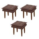 Kit 03 Puff Maria Para Sala De Tv E Estar Quarto Confortável Suede Marrom Mabe Magazine Kit 03 Puff Maria Para Sala De Tv E Estar Quarto Confortável Suede Marrom Mabe Magazine