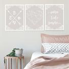 Kit 03 Quadros Decorativos Quarto Sala Casa