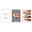 Kit 03 Quadross "Todo Amor" 43X33X1Cm Kit 03 Quadross "Todo Amor" 43X33X1Cm