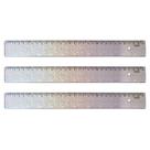 Kit 03 Réguas Escolar 30cm Holográfica Glitter New Line Brilhante Waleu